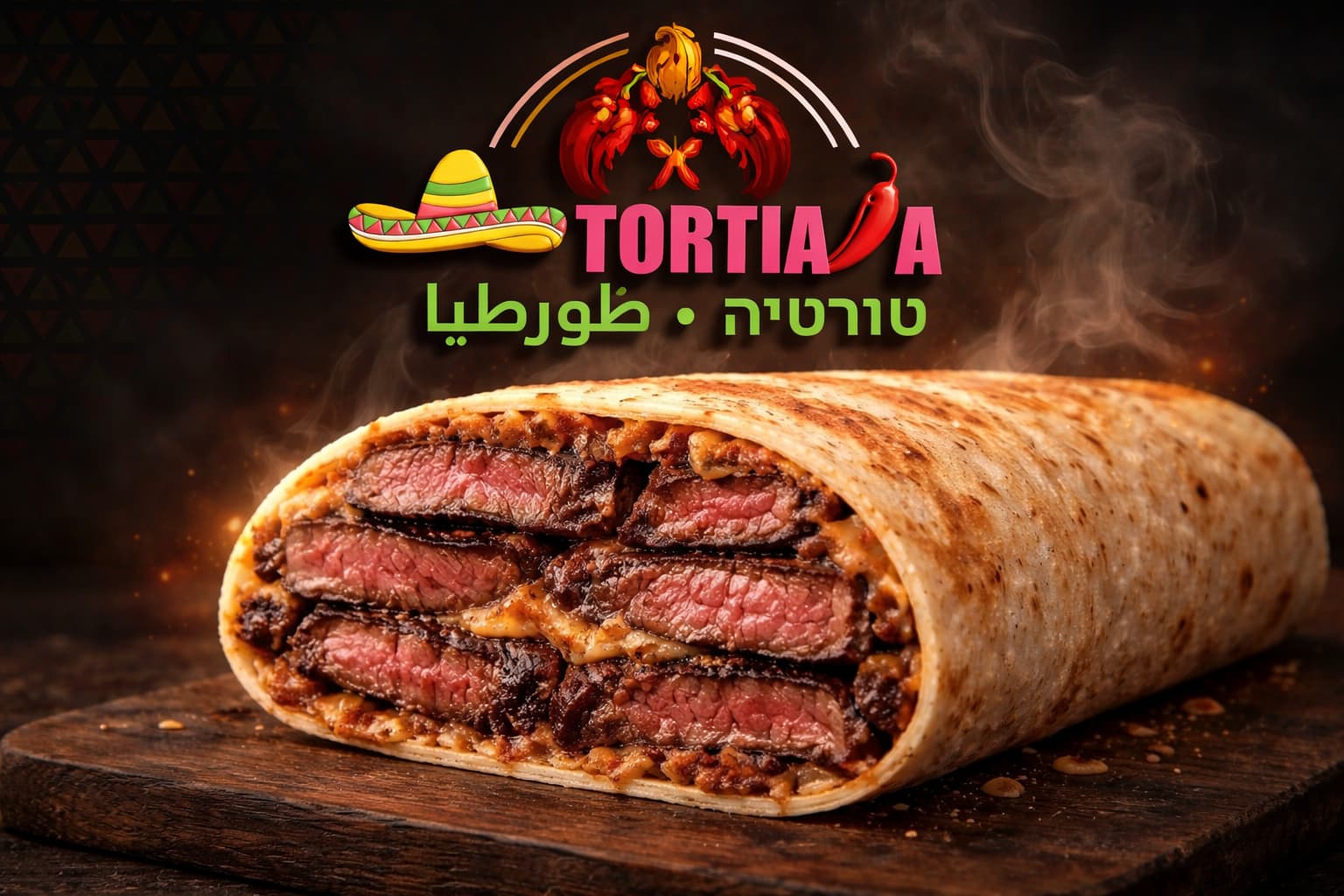 🌯 تورتيّا انتريكوت مع لحمة مضاعفة